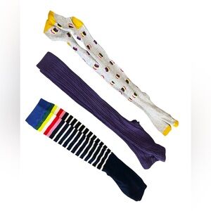Mini Boden Colorful Kids Bundle 2 Footless Tights - Yellow, Gray, Purple, Blue